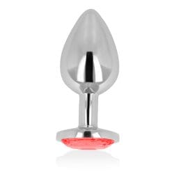 OHMAMA - ANAL PLUG WITH RED CRYSTAL 7 CM 2